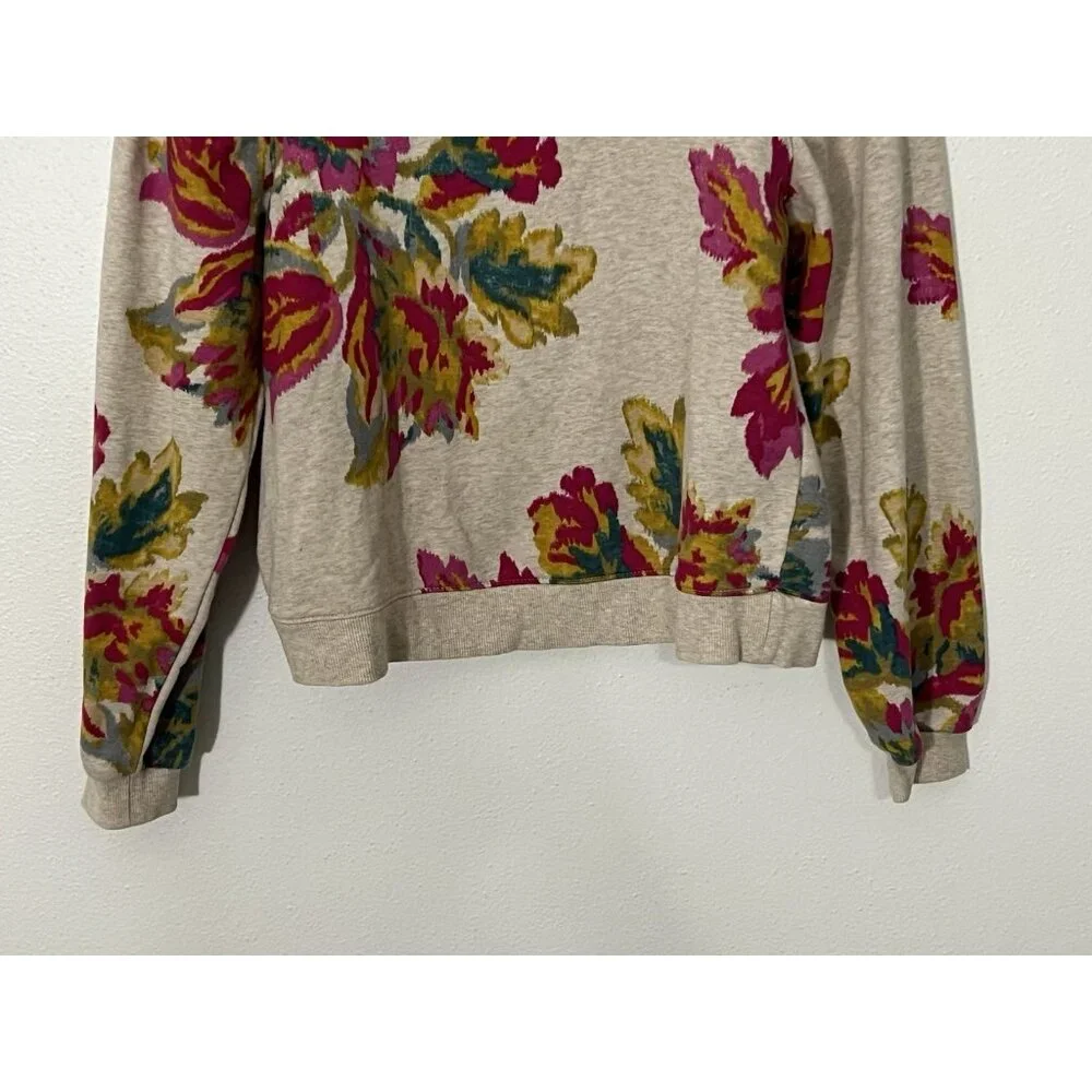 Anthropologie Saturday Sunday Edita Floral Crewneck Sweatshirt Size Small - Picture 3 of 15